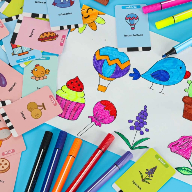 Robot educativo interattivo per imparare a disegnare e scrivere con cartoncini e pennarelli