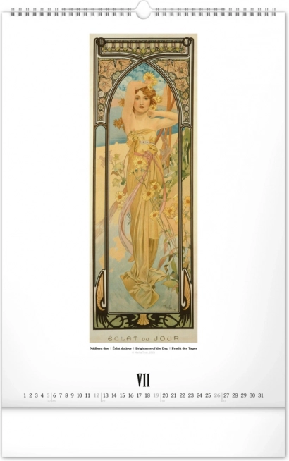 Calendario da parete Alfons Mucha 2026