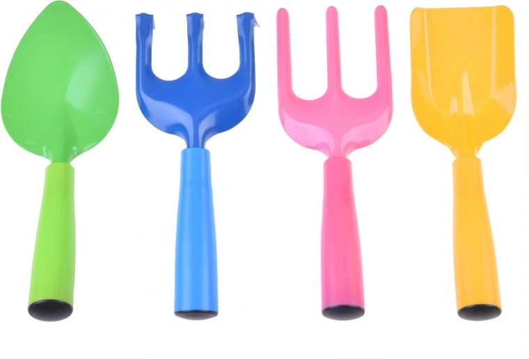 Attrezzi da giardino colorati per bambini per scavare, smuovere e trapiantare