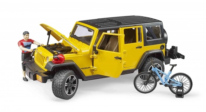 Jeep Wrangler Rubicon con Ciclista e Bici