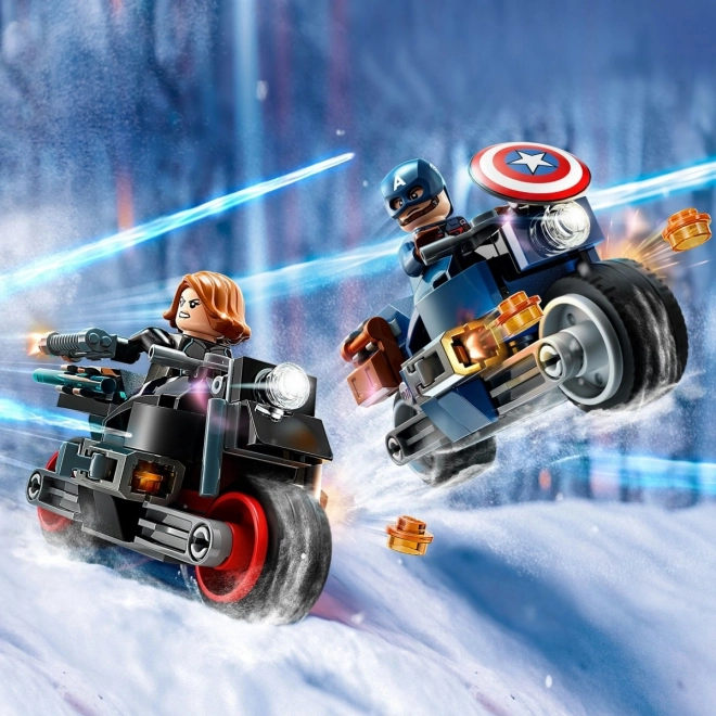 Motociclette Marvel Lego di Vedova Nera e Capitan America