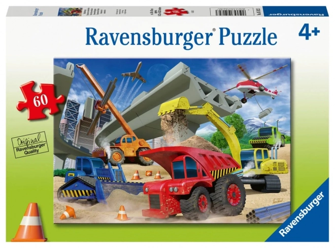 Puzzle Camion da Costruzione Ravensburger 60 Pezzi