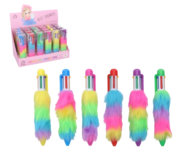 Penna multicolore con decorazione