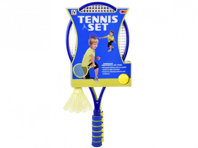 Set badminton tennis con palla e volano in schiuma