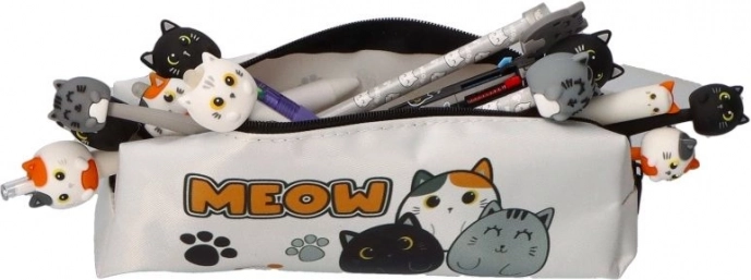 Astuccio monoscomparto con gatti MEOW