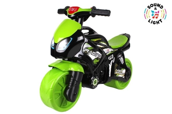 Motocicletta a Bilanciere Verde-Nera