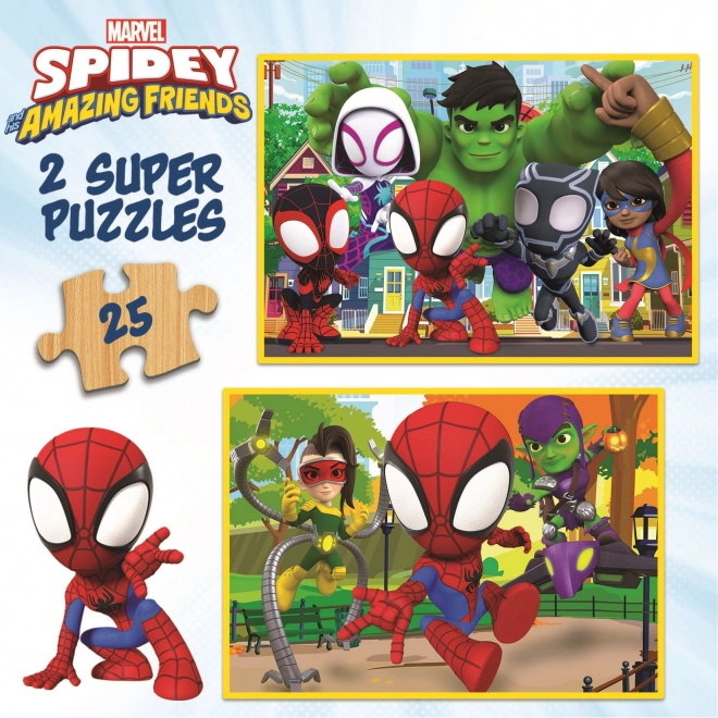 Puzzle in legno Spidey e i suoi fantastici amici