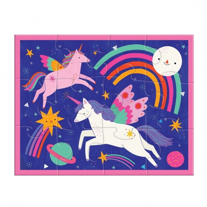 Puzzle Unicorno Magico 12 pezzi in borsa