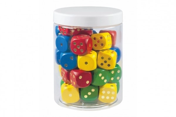 Dadi colorati in legno gioco da tavolo 25mm 34 pz