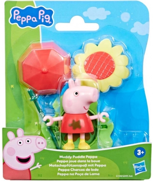 Peppa Pig divertimento in pozzanghera e fango, figurina