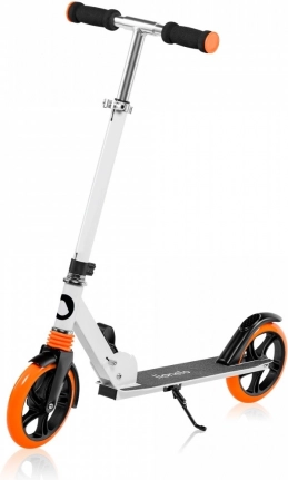 Monopattino pieghevole Lionelo Luca White Orange con grandi ruote