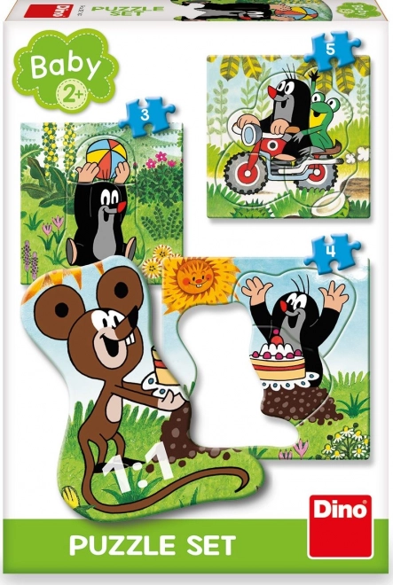 Puzzle per bambini Krtek sul prato 3 in 1