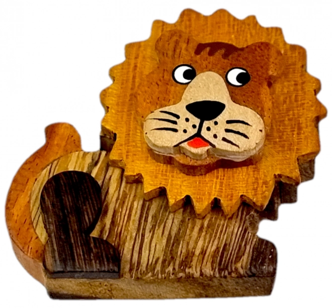 Magnete decorativo in legno Leone per bambini