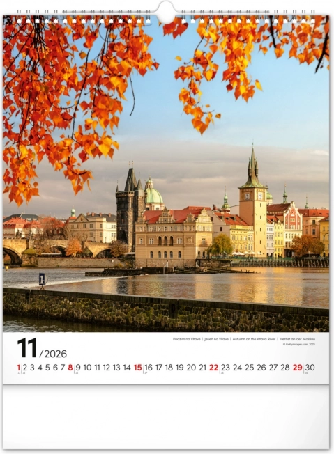Calendario da parete Praga 2026