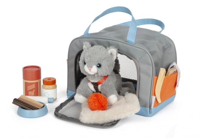 Gatto di peluche con set di cura Small Foot