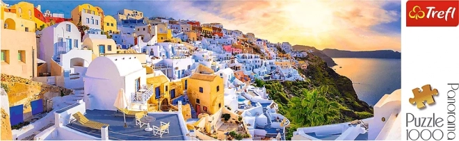 Puzzle Trefl 1000 pezzi - Tramonto a Santorini, Grecia