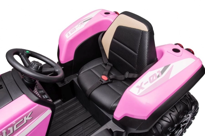 Trattore elettrico rosa