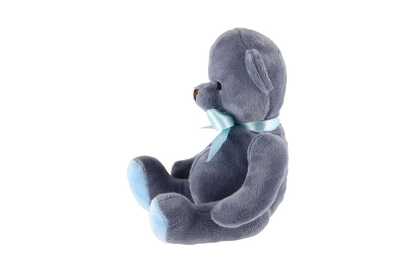 Orsetto Seduto con Fiocco in Peluche 20cm Blu