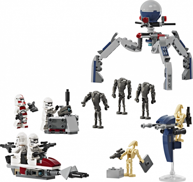 Set da battaglia Clone Trooper e Droide da combattimento STAR WARS