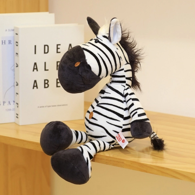 Giocattolo di peluche Zebra bianco e nero 25 cm