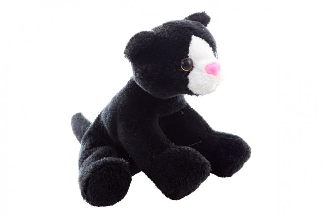 Gatto di peluche nero 14 cm