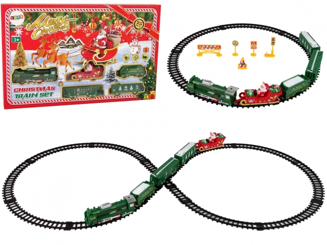 Set di Natale Treno con Babbo Natale e Slitta