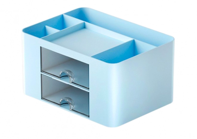 Organizer da scrivania con cassetti blu