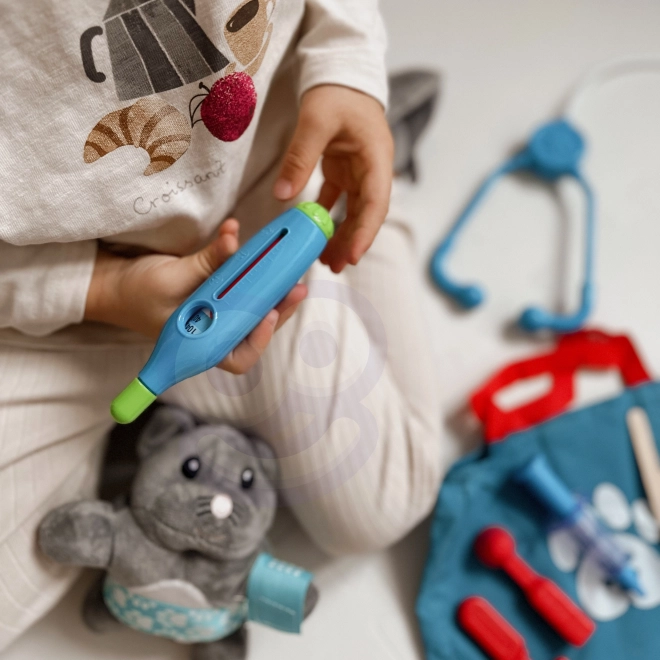 Set veterinario per bambini con gatto e borsa