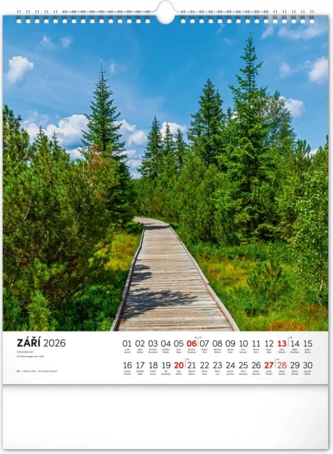 Calendario da parete Šumava 2026