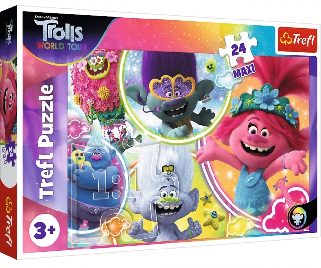 Puzzle MAXI 24 pezzi TROLLS 2: Il nostro mondo musicale