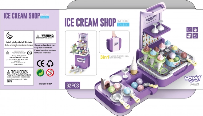 Cucina con gelato a palline 3 in 1 per bambini 62 pezzi