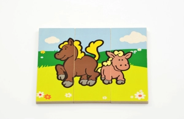 Puzzle i miei primi animali in legno