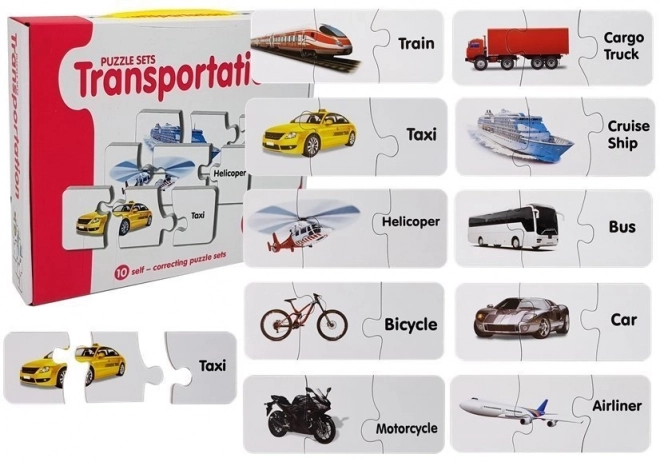 Puzzle educative trasporti 10 connessioni