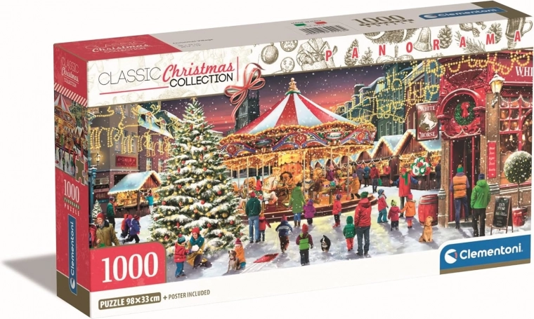 Clementoni puzzle panoramico Villaggio di Natale 1000 pezzi