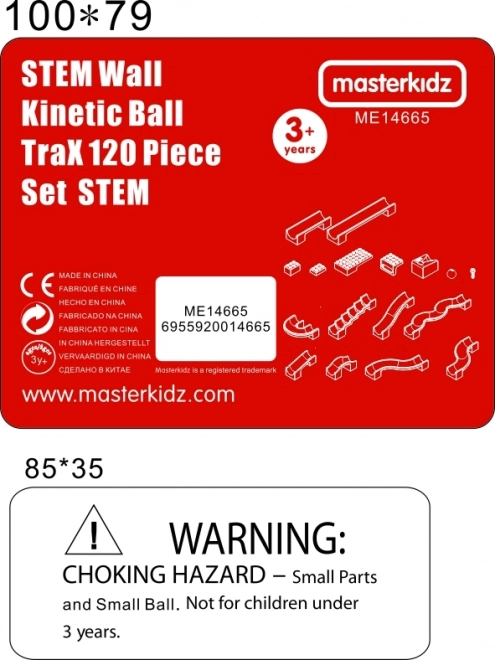 Set costruzioni con pista per palline Masterkidz STEM 120 pezzi