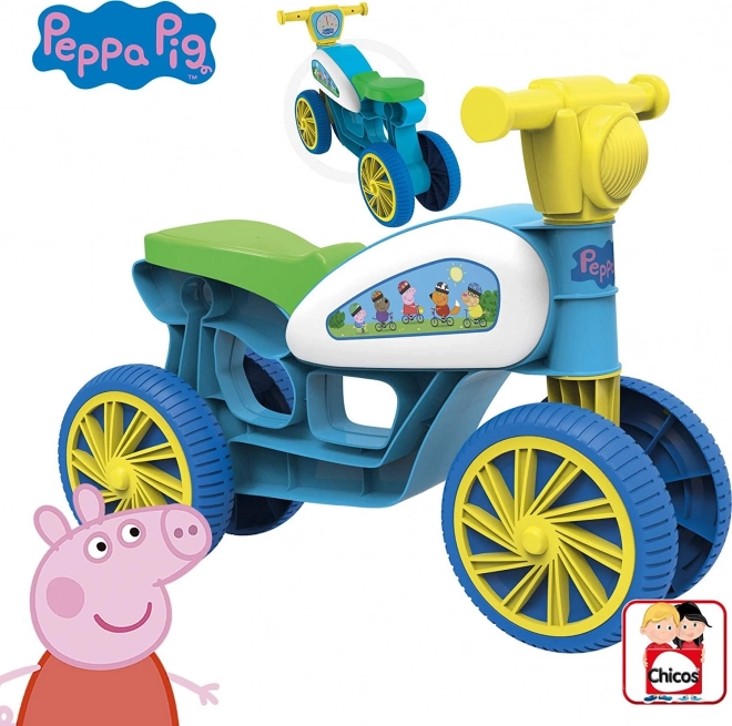 Bicicletta senza pedali Mini Custom Peppa Pig blu