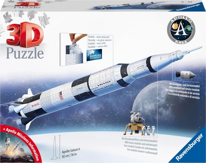 Puzzle 3D razzo spaziale Apollo Saturn V