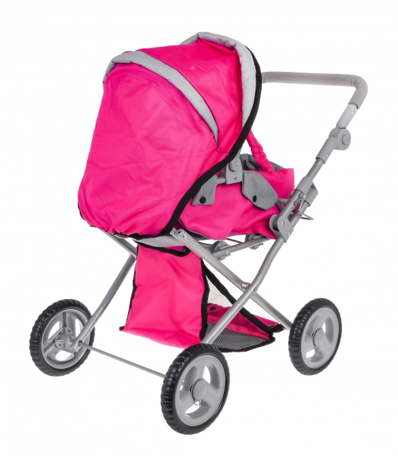 Carrozzina giocattolo rosa 2 in 1