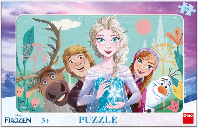 Puzzle DINO Frozen: Famiglia 15 Pezzi