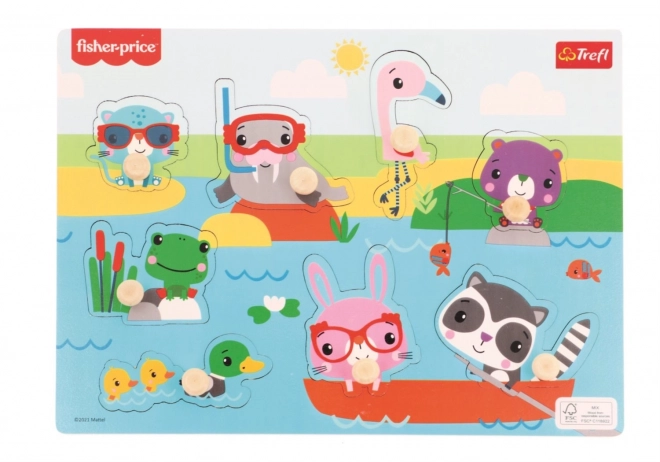 Puzzle in legno animali dell'acqua FISHER PRICE