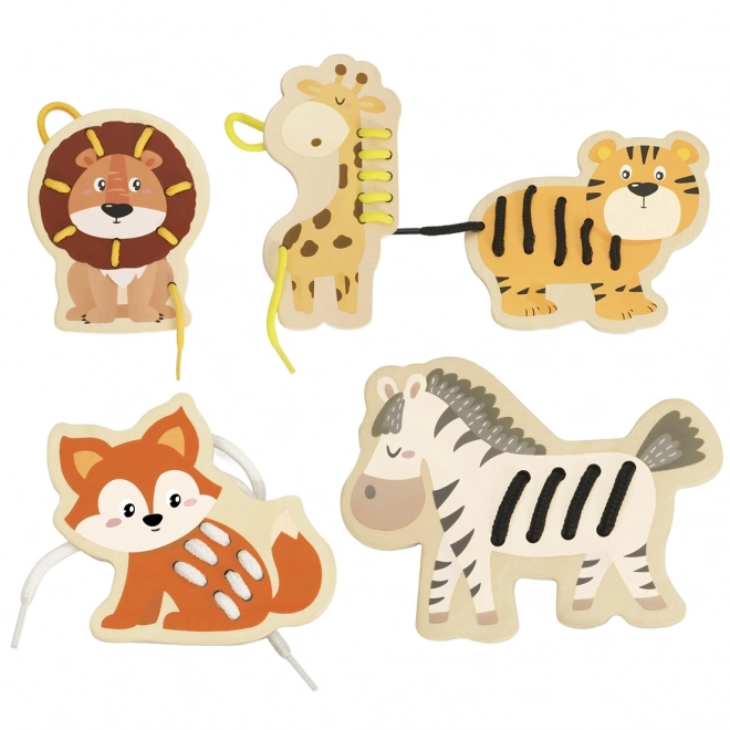 Set di Animali in Legno da Infilare Classic World
