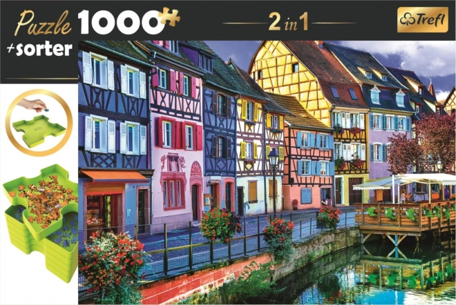 Puzzle Con Divisore 2 in 1 Colmar, Francia 1000 Pezzi