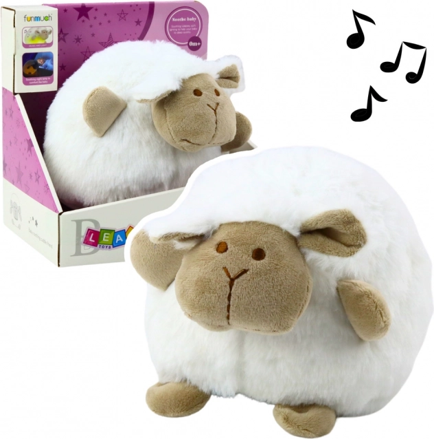 Pecora addormentata in peluche con luce e melodie