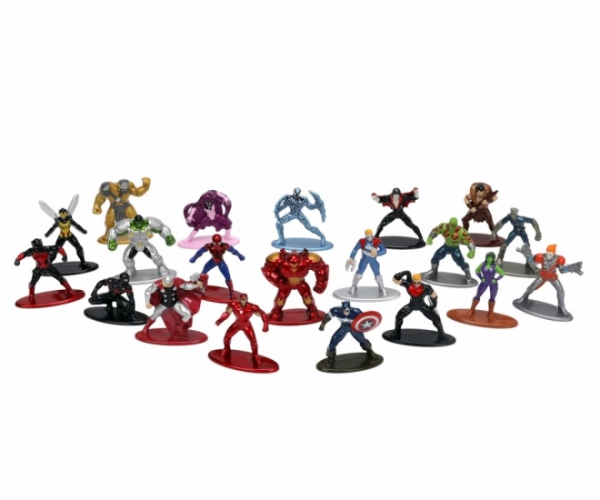 Collezione Di Figurine Nano In Metallo Marvel - 20 Pezzi