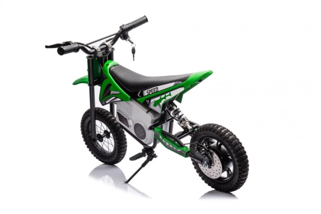 Moto cross elettrico verde