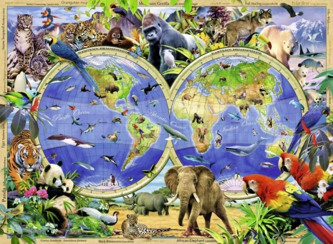 Puzzle XXL Ravensburger mondo degli animali selvatici 300 pezzi