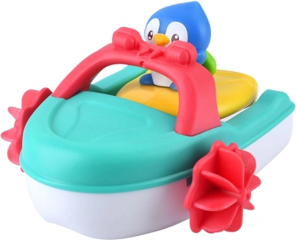 Barchetta da vasca con pinguino a carica