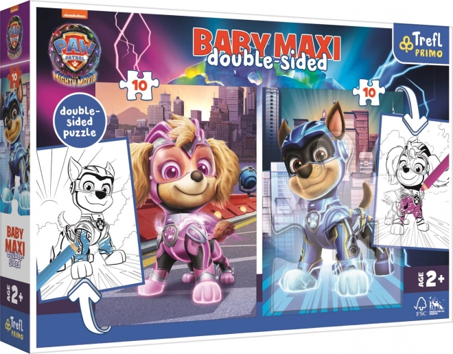 Puzzle Doppio Paw Patrol: Cuccioli Eroi Baby Maxi 2x10 Pezzi