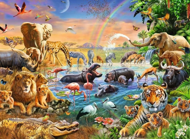 Puzzle Ravensburger Pozza D'Acqua della Giungla