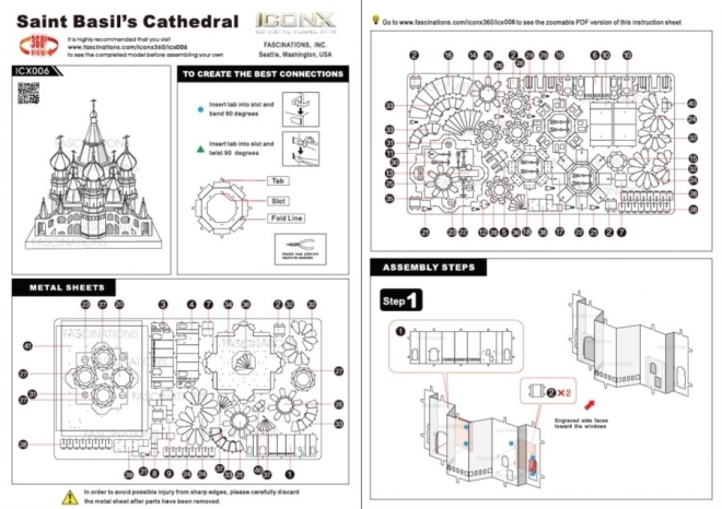 Puzzle 3D tempio di San Basilio da METAL EARTH